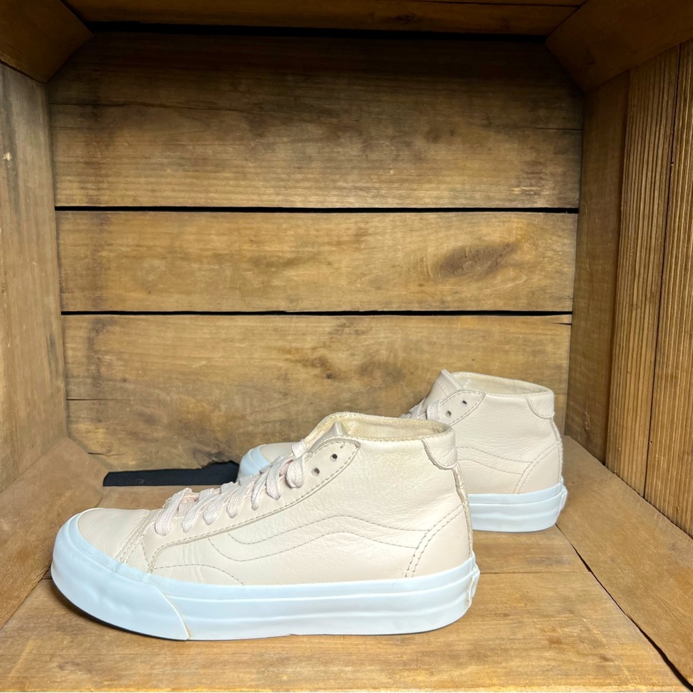 VANS Court Mid DX Pink Leather Womens Size 5 Mens 3.5 Shoes Ultracush Cork